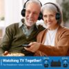 LETSACTIV Dual Wireless Kopfhörer zum Fernsehen mit Sender und Kopfhörerständer, 296ft Reichweite mit optisch, AUX, RCA und USB, hohe Lautstärke, 40 Stunden Spielzeit, Keine Verzögerung - Image 3